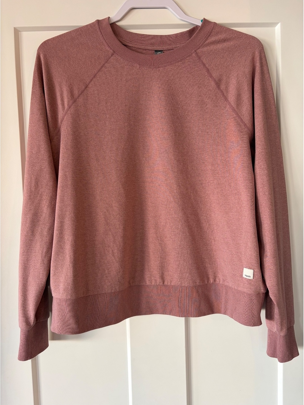 Vuori Long Sleeve Halo Crew — Mauve Heather, Size S